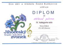 Jihočeský zvonek - diplom 1